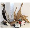 Image 1 : FLAT OF DUCKS INCLUDING DUCKBOOT BRUSH ,3PC WOOD