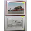 Image 1 : LOT OF 2 FRAMED PHOTOS - JAPAN TEMPLE + PENCIL ART