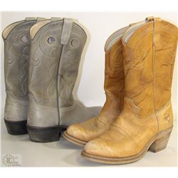 LEATHER WOMANS COWBOY BOOTS SIZE 7.5-8