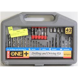 NEW RYOBI 42 PIECE DRILLING + DRIVING KIT TOOL