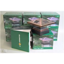 CASE OF 8PC SOLAR POST CAP LIGHTS