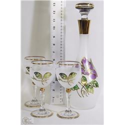 BOHEMIAN CRYSTAL DECANTER SET