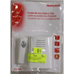 NEW HONEYWELL PORTABLE WIRELESS CHIME & PUSH
