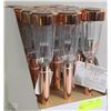 Image 1 : 12 COPPER COLOURED SOLAR STAKE LIGHTS
