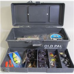 OLD PAL TACKLE BOX WITH LURES+CONTENTS