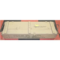 LARGE WOODEN AMMUNITION BOX 46" X 14" X 7"
