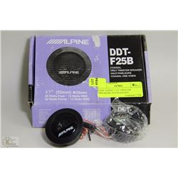 NEW ALPINE 2 1/8" TWEETER SPEAKERS- IN PACKAGING