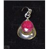 Image 1 : 18)NATURAL RUBY ENHANCED  .925 SILVER PENDANT