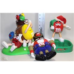 LOT OF 3 COLLECTIBLE M & M FIGURES