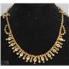 Image 1 : AMBER COLOURED RHINESTONE NECKLACE & EARRING SET