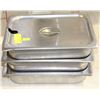 Image 1 : LOT OF 3 HALF SIZE INSERTS WITH LIDS