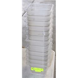 LOT OF 12 PLASTIC  1/8 SIZE INSERTS NO  LIDS