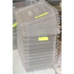 LOT OF 10 PLASTIC 1/2 SIZE INSERTS WITH LIDS