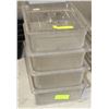 Image 1 : LOT OF 4 PLASTIC 1/2 SIZE INSERTS WITH LIDS