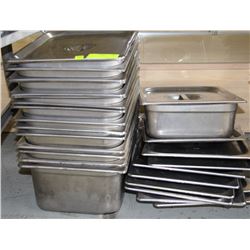 LOT OF 14 HALF SIZE INSERTS WITH LIDS