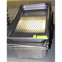 LOT OF 4 PERFORATED 6" DEEP FULL SIZE INSERTS