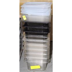 LOT OF TEN 1/12 SIZE PLASTIC INSERTS WITH LIDS