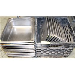 LOT OF 12 HALF SIZE INSERTS WITH LIDS