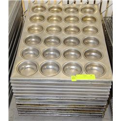LOT OF 14 ALUMINUM MUFFIN PANS