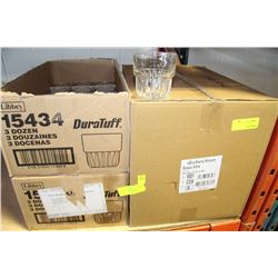 3 PARTIAL BOXES OF ROCK GLASSES