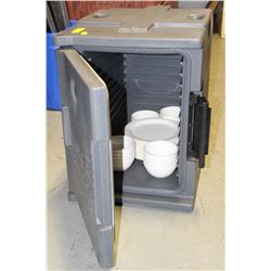 GREY CAMBRO PLASTIC HOLDING CABINET WITH CONTENTS