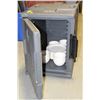 Image 1 : GREY CAMBRO PLASTIC HOLDING CABINET WITH CONTENTS