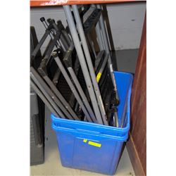 2 BLUE RECYCLE BINS WITH 4 STEP LADDERS