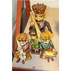 ORNAMENTAL WOODEN MUSICIANS