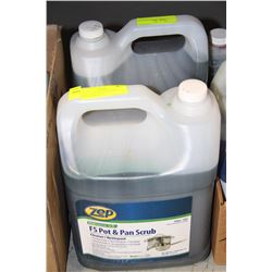 2 ZEP FS POT AND PAN SCRUB CLEANER 8L EACH