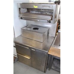 3FT STAINLESS STEEL COUNTER WITH GARLAND