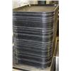 Image 1 : LOT OF BLACK PLASTIC SERVING TRAYS