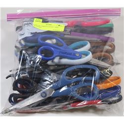 BAG OF VARIOUS STYLE+SIZE SCISSORS