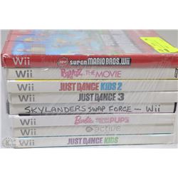 BUNDLE OF 8 Wii GAMES INCL. SUPER MARIO