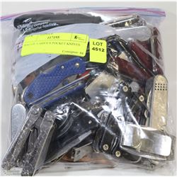 BAG OF VARIOUS POCKET KNIVES