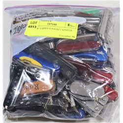 BAG OF VARIOUS POCKET KNIVES