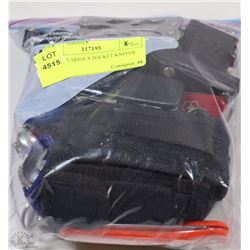 BAG OF VARIOUS POCKET KNIVES