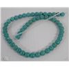 Image 1 : 13)BLUE TURQUOISE  8MM LOOSE BEADS 15" WORTH