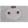 Image 1 : 8)NATURAL RUBY ENHANCED  .925 SILVER EARRINGS