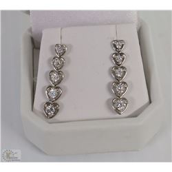 STERLING SILVER .925 CUBIC STONES EARRINGS