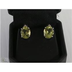 STERLING SILVER .925 QUARTZ TOPAZ EARRINGS