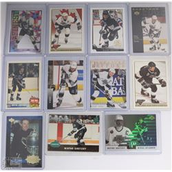 WAYNE GRETZKY LOS ANGELES KINGS NHL CARDS x11
