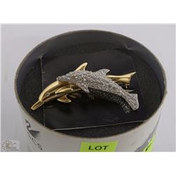 ORIGINAL DESIGN DOLPHIN BROOCH HANDSET WITH