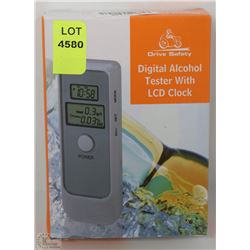 NEW DIGITAL ALCOHOL BREATH TESTER WITH LCD CLOCK