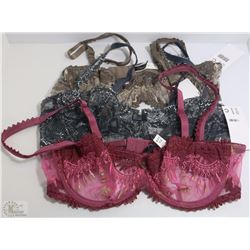 3 CHANTELLE LACE BRAS SIZE 36C