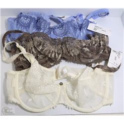 3 CHANTELLE LACE BRAS SIZE 36D