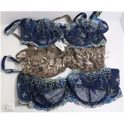 3 CHANTELLE LACE BRAS SIZE 34D