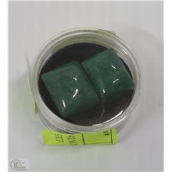 4)2 NATURAL EMERALD STONES 37CT
