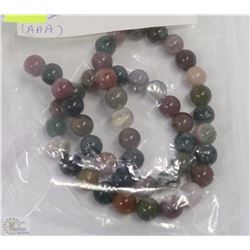 14)NATURAL INDIA  AGATE AAA LOOSE BEADS 15" WORTH