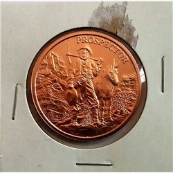 .999 PURE COPPER PROSPECTOR COIN