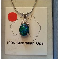 NATURAL AUSTRALIAN FIRE OPAL PENDANT
